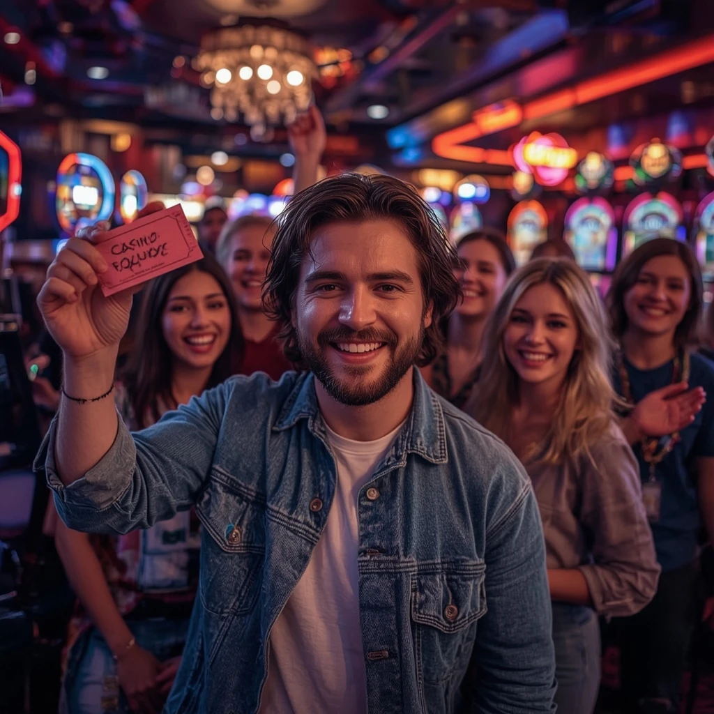 une personne avec un bonus de casino WILD SULTAN CASINO